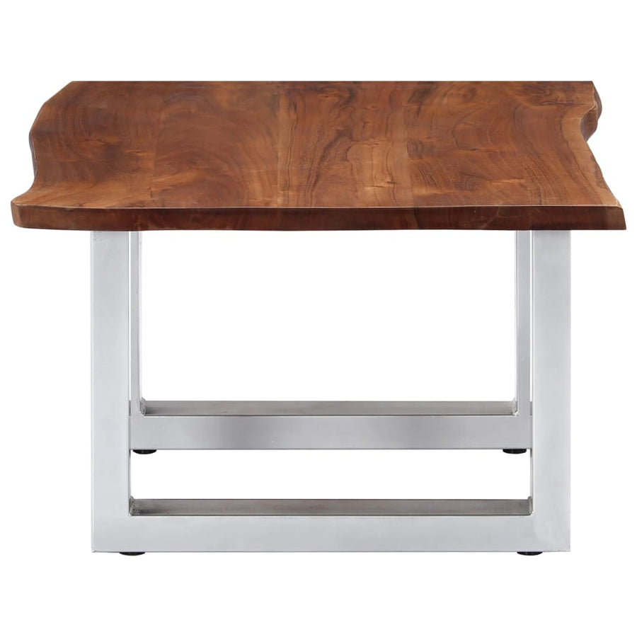 Salontafel Met Natuurlijke Randen 60X60X40 Cm Acaciahout Bruin