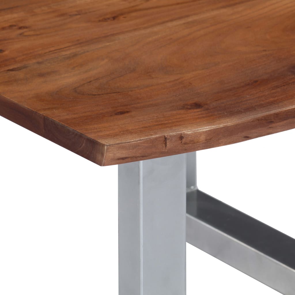 Salontafel Met Natuurlijke Randen 60X60X40 Cm Acaciahout Bruin