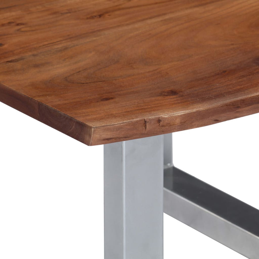 Salontafel Met Natuurlijke Randen 60X60X40 Cm Acaciahout Bruin