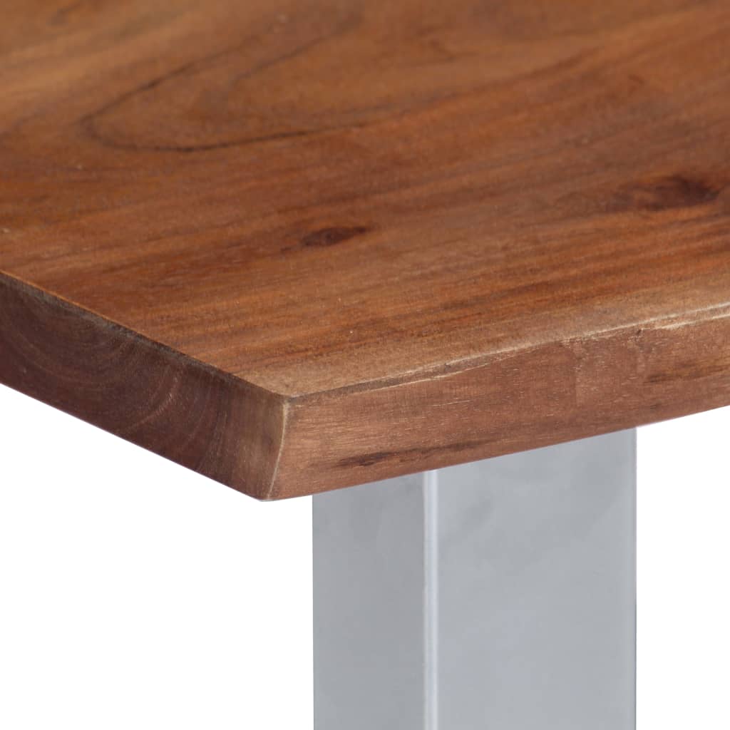 Salontafel Met Natuurlijke Randen 60X60X40 Cm Acaciahout Bruin