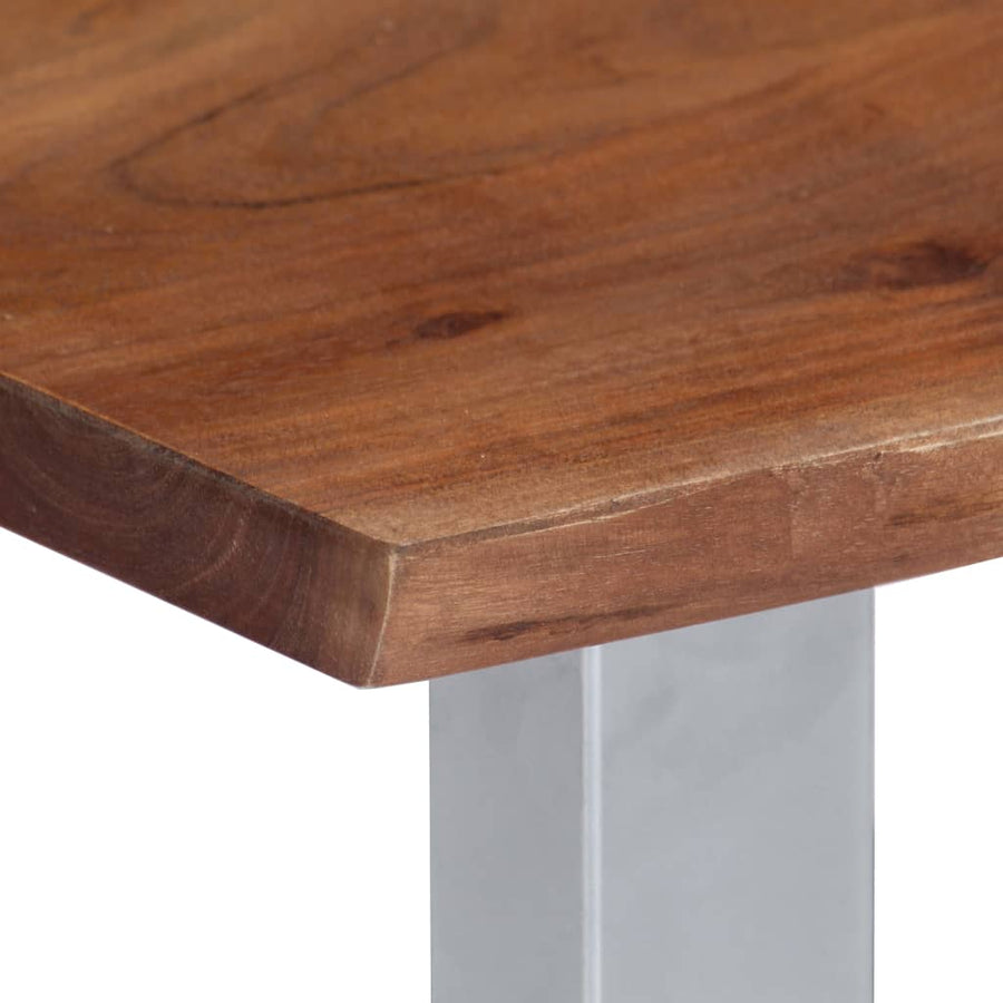 Salontafel Met Natuurlijke Randen 60X60X40 Cm Acaciahout Bruin