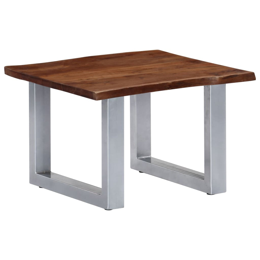 Salontafel Met Natuurlijke Randen 60X60X40 Cm Acaciahout Bruin