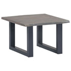 Coffee table with natural edges 60x60x40 cm acacia wood grey