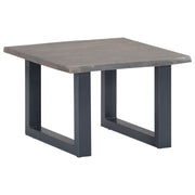 Coffee table with natural edges 60x60x40 cm acacia wood grey