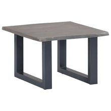 Salontafel Met Natuurlijke Randen 60X60X40 Cm Acaciahout Grijs 1 60 x 60 x 40 cm