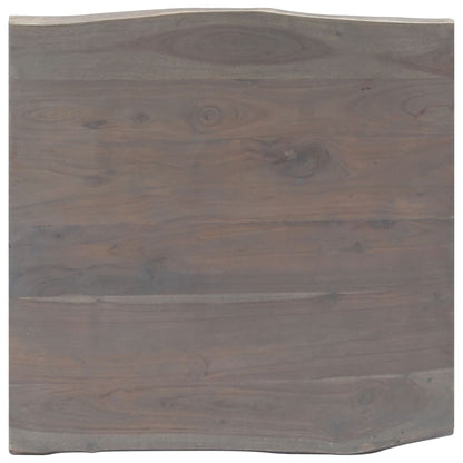Salontafel Met Natuurlijke Randen 60X60X40 Cm Acaciahout Grijs 1 60 x 60 x 40 cm