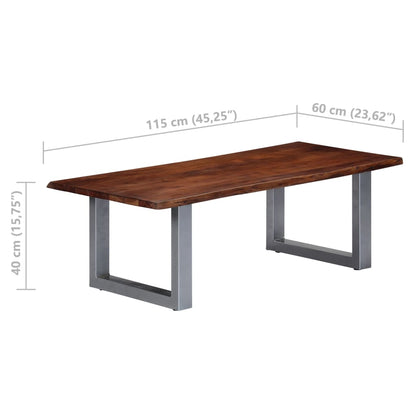 Salontafel Met Natuurlijke Randen Acaciahout 115 x 60 x 40 cm Bruin