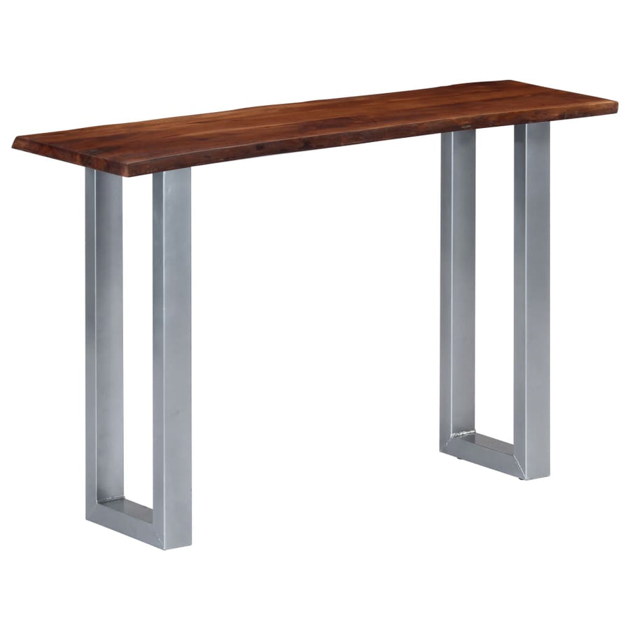 Wandtafel 5X35X76 Cm Massief Acaciahout En Ijzer Bruin