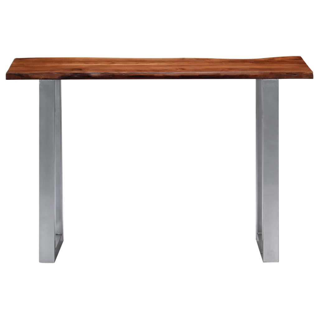 Wandtafel 5X35X76 Cm Massief Acaciahout En Ijzer Bruin