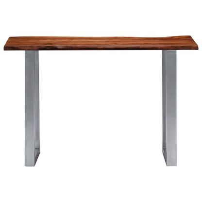 Wandtafel 5X35X76 Cm Massief Acaciahout En Ijzer Bruin
