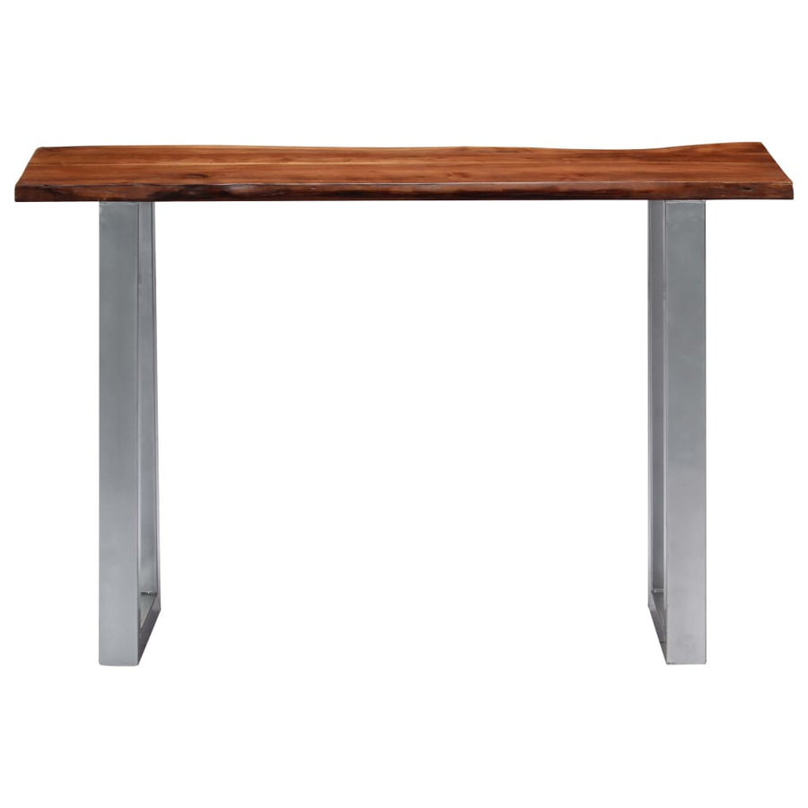 Wandtafel 5X35X76 Cm Massief Acaciahout En Ijzer Bruin