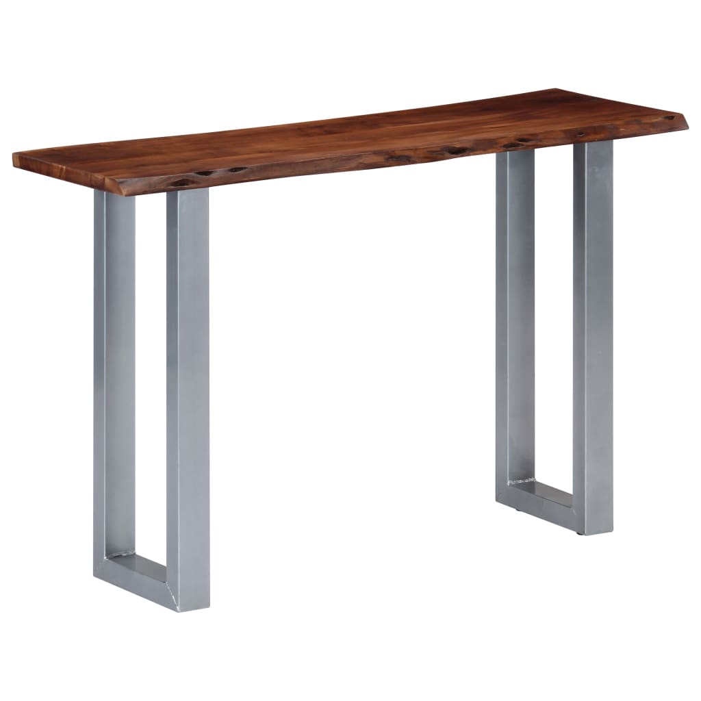 Wandtafel 5X35X76 Cm Massief Acaciahout En Ijzer Bruin