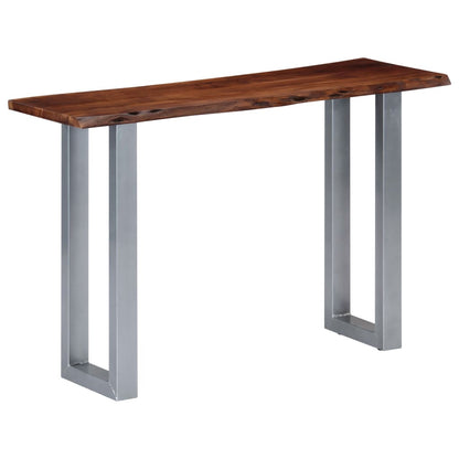 Wandtafel 5X35X76 Cm Massief Acaciahout En Ijzer Bruin