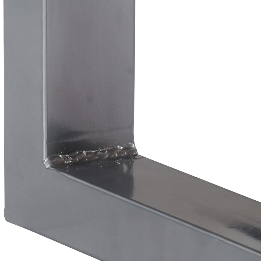 Wandtafel 5X35X76 Cm Massief Acaciahout En Ijzer Bruin
