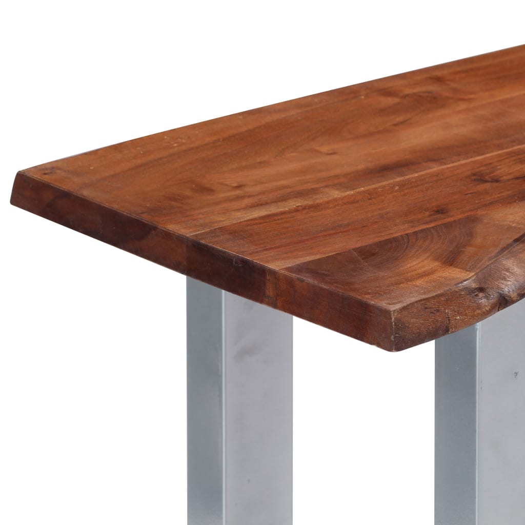 Wandtafel 5X35X76 Cm Massief Acaciahout En Ijzer Bruin