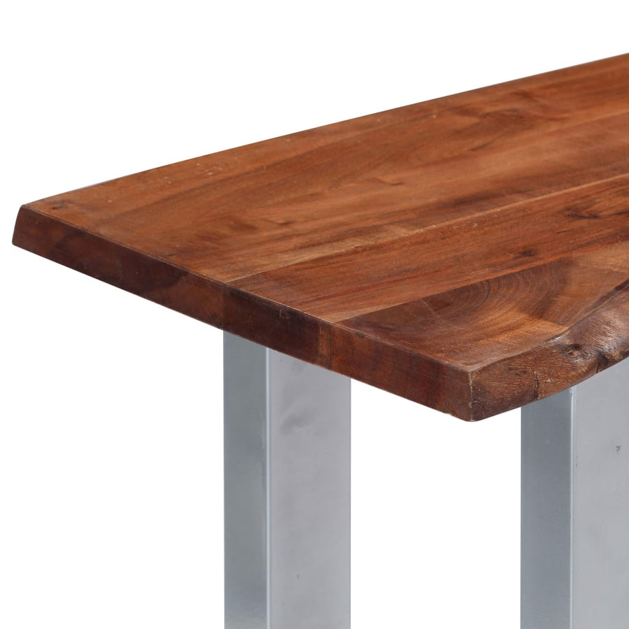 Wandtafel 5X35X76 Cm Massief Acaciahout En Ijzer Bruin