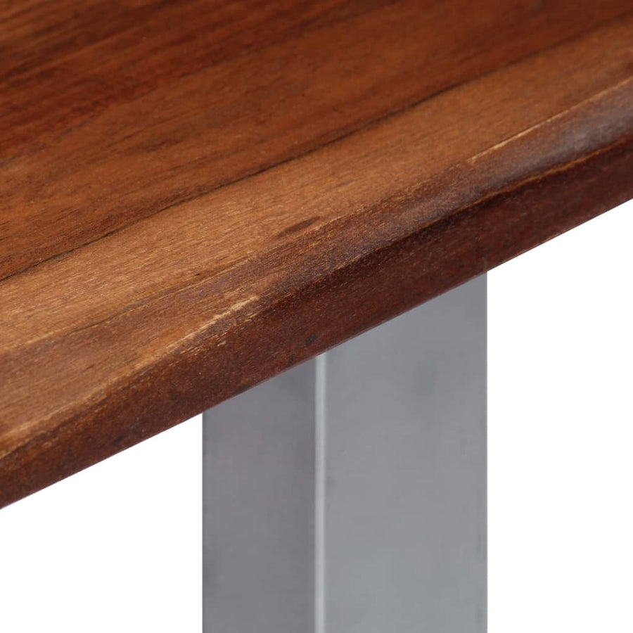 Wandtafel 5X35X76 Cm Massief Acaciahout En Ijzer Bruin