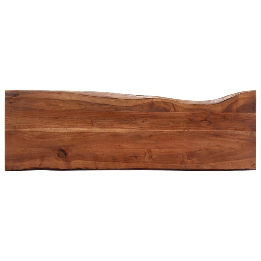 Wandtafel 5X35X76 Cm Massief Acaciahout En Ijzer Bruin