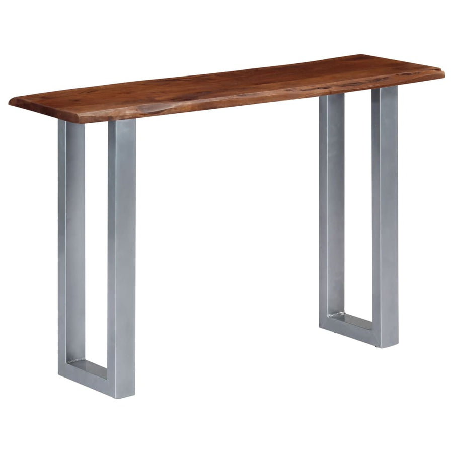 Wandtafel 5X35X76 Cm Massief Acaciahout En Ijzer Bruin