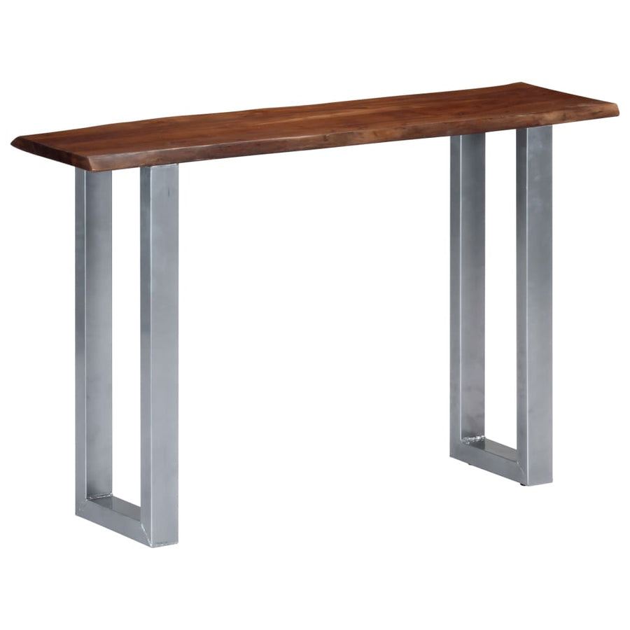 Wandtafel 5X35X76 Cm Massief Acaciahout En Ijzer Bruin