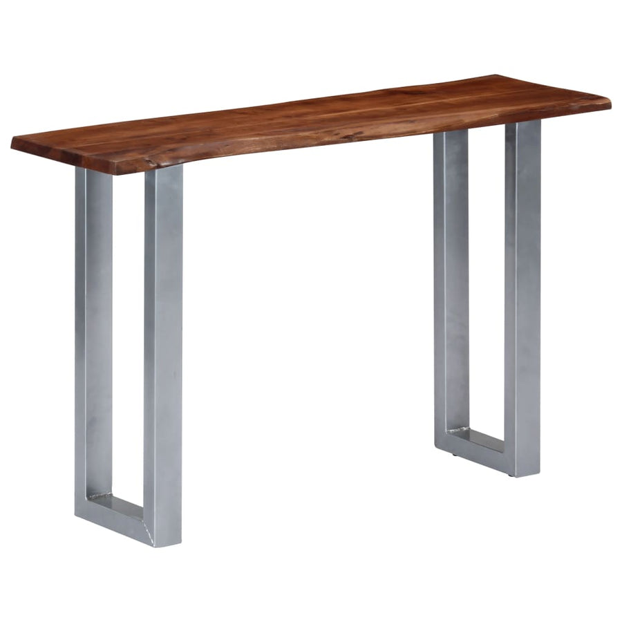 Wandtafel 5X35X76 Cm Massief Acaciahout En Ijzer Bruin