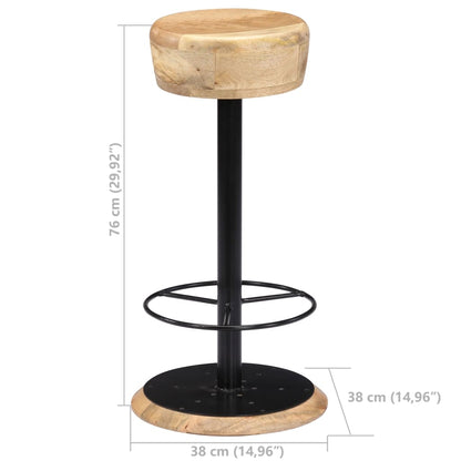Barstoelen 2 St Massief Mangohout