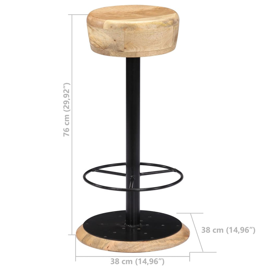 Barstoelen 2 St Massief Mangohout