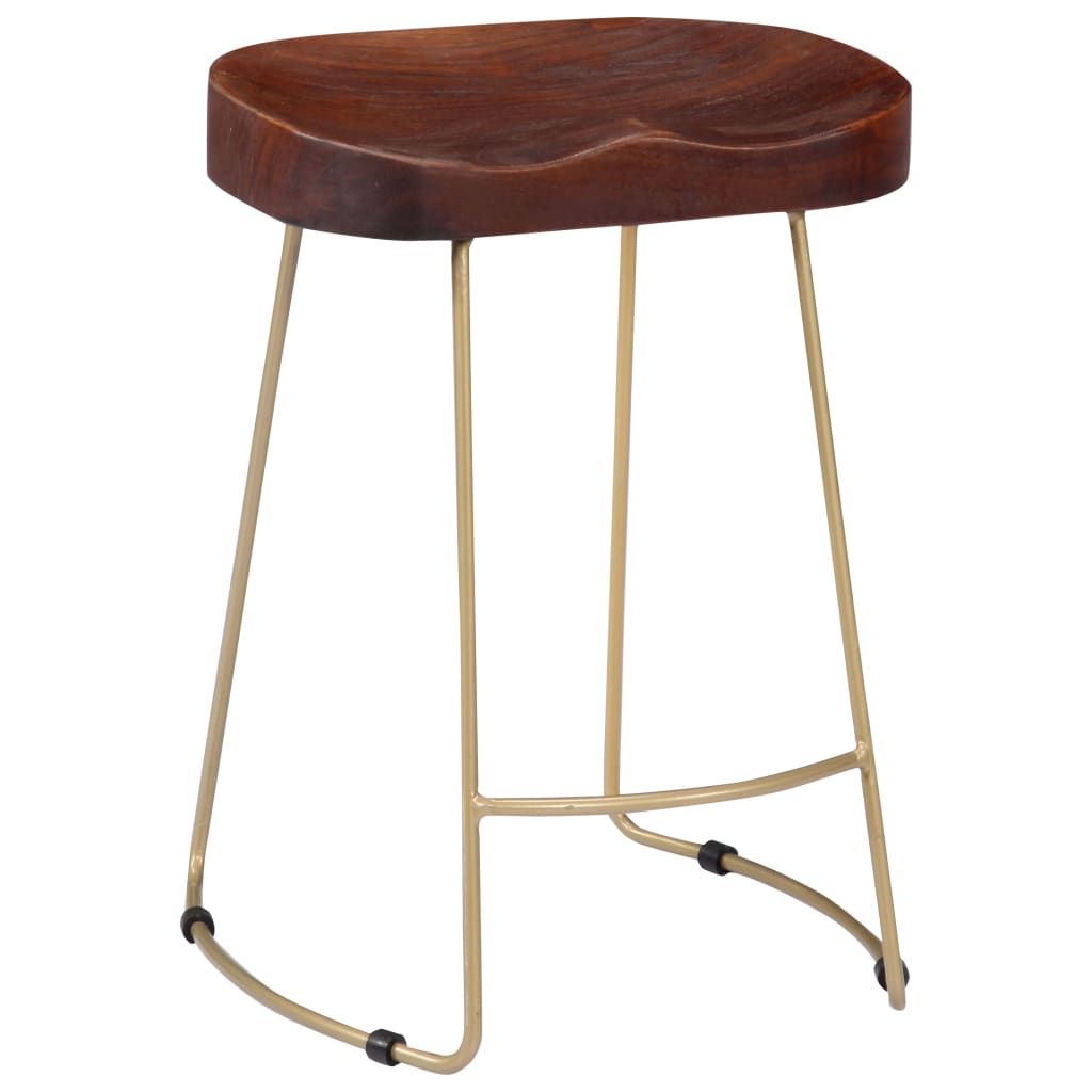Gavin Barkrukken Massief Mangohout 46 x 38 x 52 cm Donkerbruin