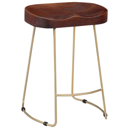 Gavin Barkrukken Massief Mangohout 46 x 38 x 52 cm Donkerbruin