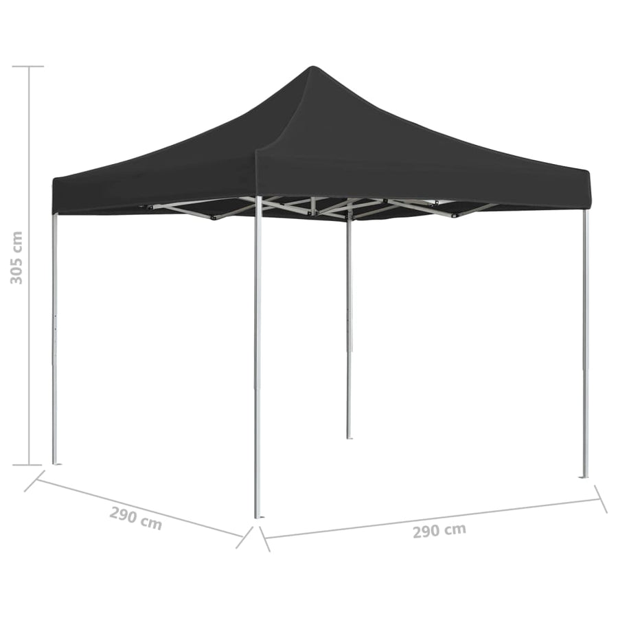 Partytent Professioneel Inklapbaar 3X3 M Aluminium Antraciet 3 x 3 m