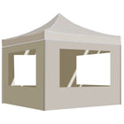 Partytent 3x3 m inklapbaar met wanden crème