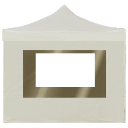 Partytent Inklapbaar Met Wanden 3X3 M Aluminium Crème 3 x 3 m