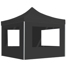 Partytent Inklapbaar Met Wanden 3X3 M Aluminium Antraciet 3 x 3 m