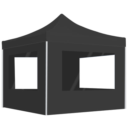 Partytent Inklapbaar Met Wanden 3X3 M Aluminium Antraciet 3 x 3 m