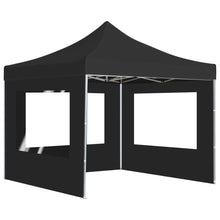 Partytent Inklapbaar Met Wanden 3X3 M Aluminium Antraciet 3 x 3 m