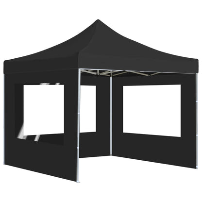 Partytent Inklapbaar Met Wanden 3X3 M Aluminium Antraciet 3 x 3 m