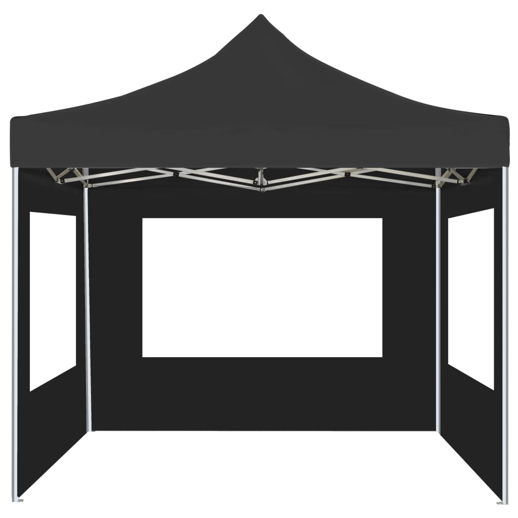 Partytent Inklapbaar Met Wanden 3X3 M Aluminium Antraciet 3 x 3 m