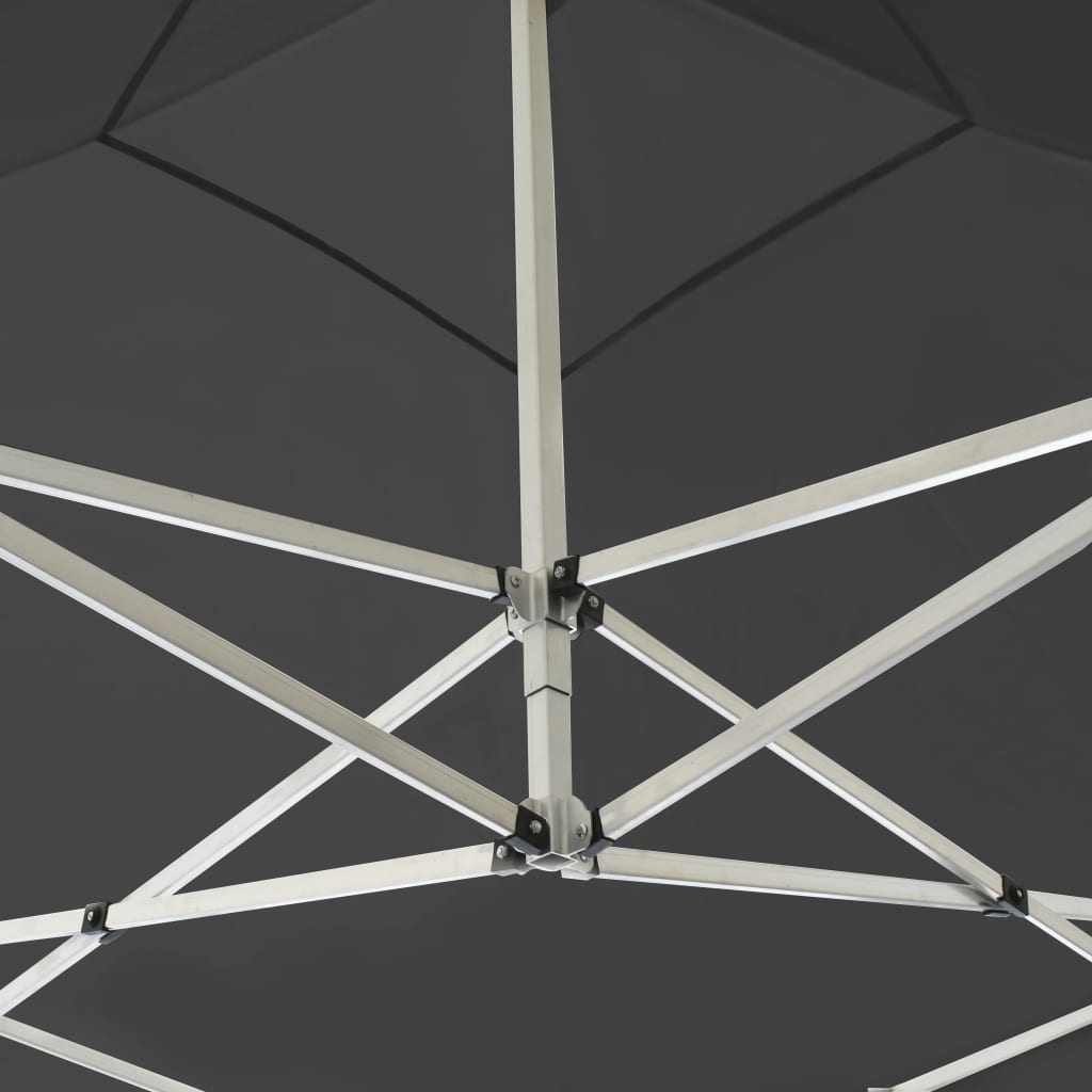 Partytent Inklapbaar Met Wanden 3X3 M Aluminium Antraciet 3 x 3 m