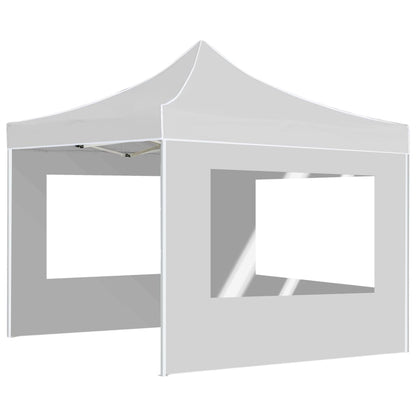 Partytent Inklapbaar Met Wanden 3X3 M Aluminium Wit 3 x 3 m