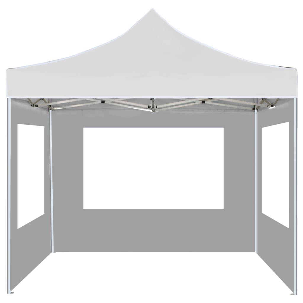 Partytent Inklapbaar Met Wanden 3X3 M Aluminium Wit 3 x 3 m