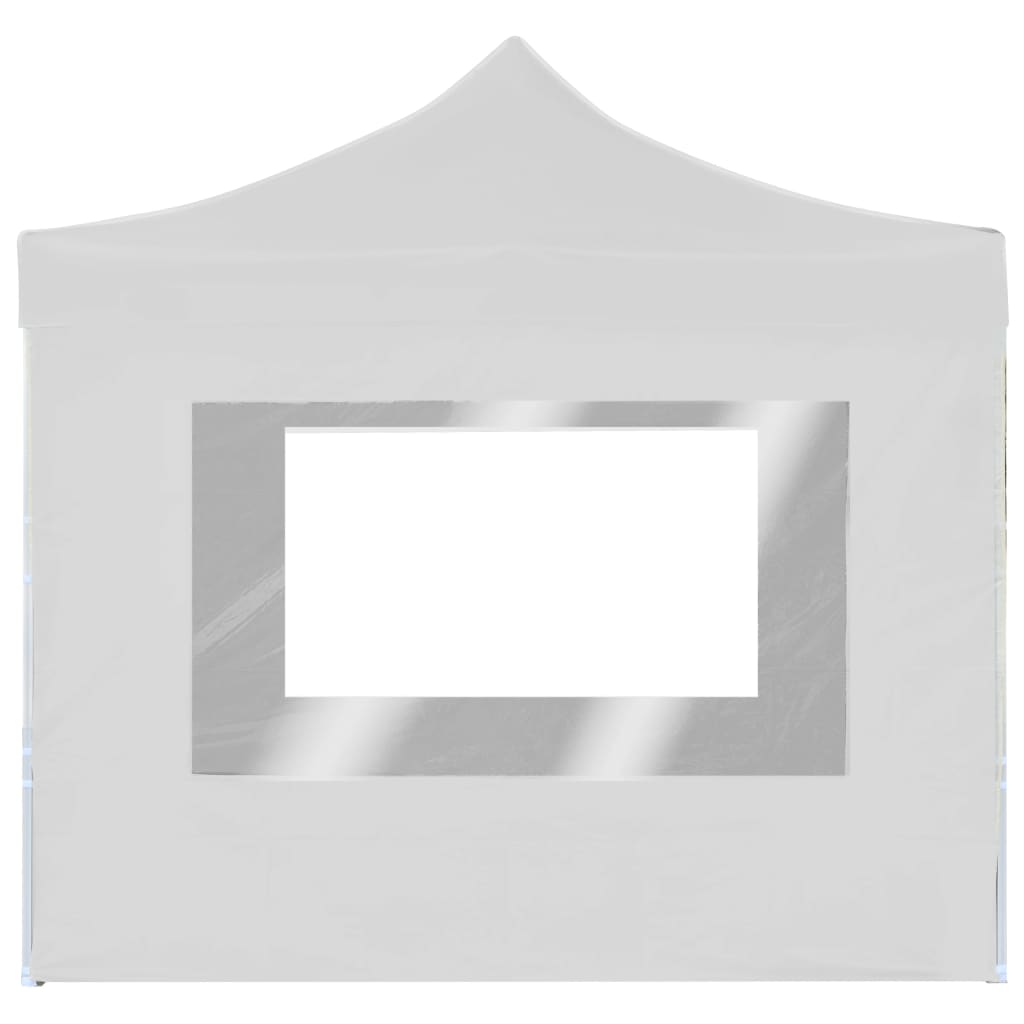 Partytent Inklapbaar Met Wanden 3X3 M Aluminium Wit 3 x 3 m