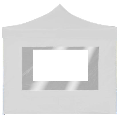 Partytent Inklapbaar Met Wanden 3X3 M Aluminium Wit 3 x 3 m