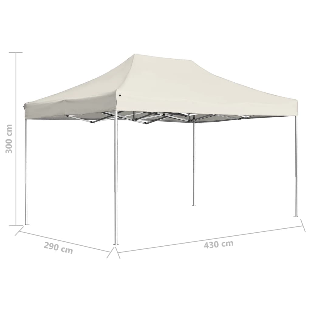 Partytent Professioneel Inklapbaar 4,5X3 M Aluminium Crème 4.5 x 3 m