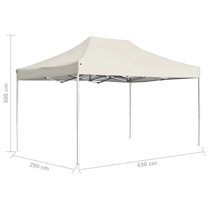 Partytent Professioneel Inklapbaar 4,5X3 M Aluminium Crème 4.5 x 3 m