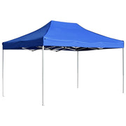 Partytent 4,5x3 m inklapbaar aluminium blauw