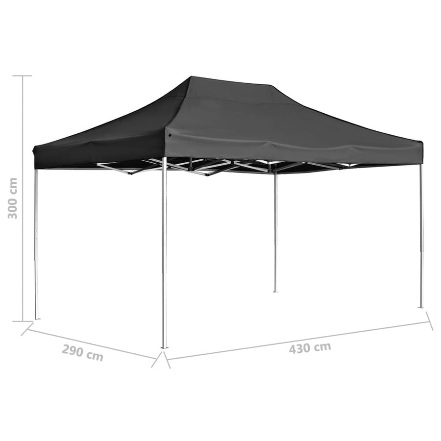 Partytent Professioneel Inklapbaar 4,5X3 M Aluminium Antraciet 4.5 x 3 m