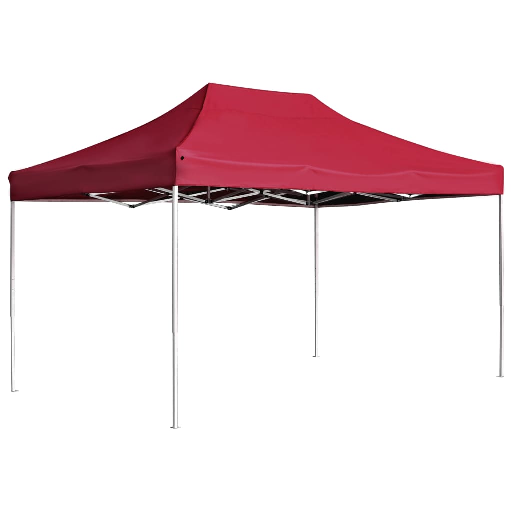 Partytent Professioneel Inklapbaar 4,5X3 M Aluminium 4.5 x 3 m Wijnrood