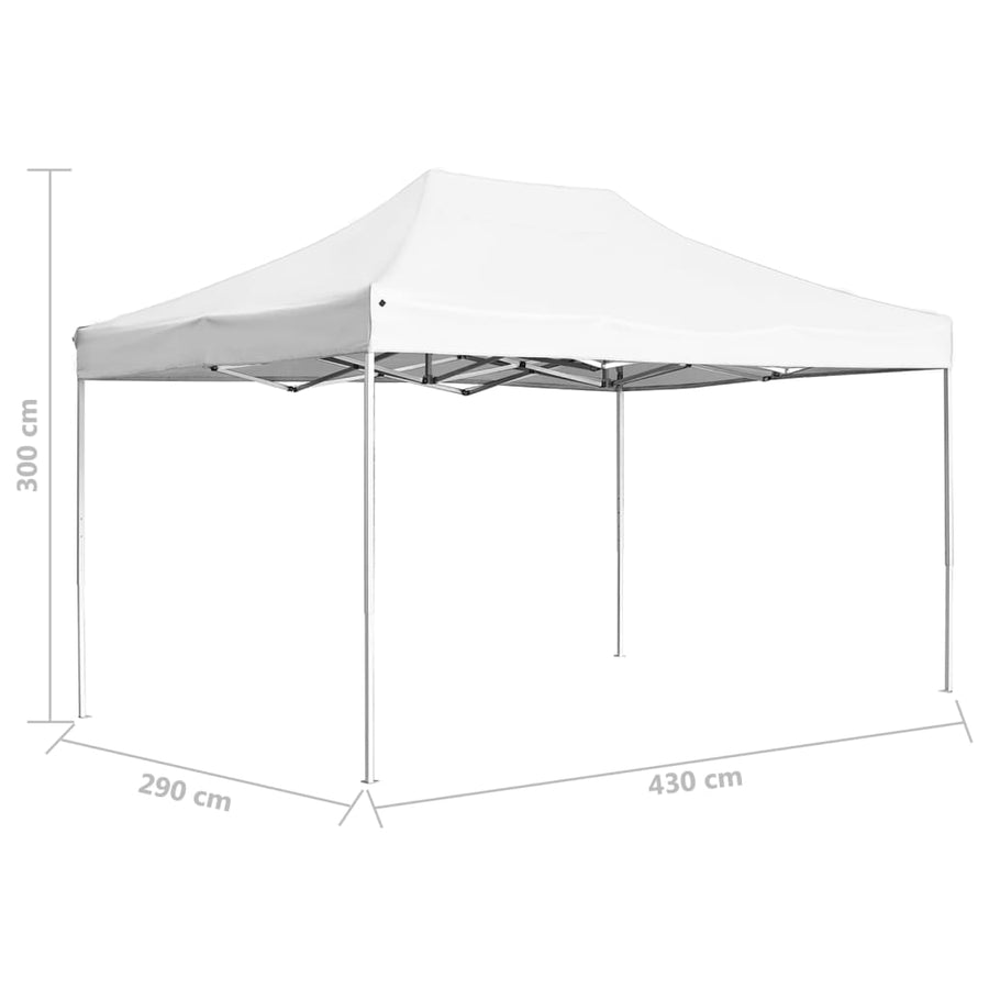 Partytent Professioneel Inklapbaar 4,5X3 M Aluminium Wit 4.5 x 3 m