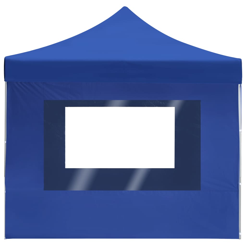 Partytent Inklapbaar Met Wanden 4,5X3 M Aluminium Blauw 4.5 x 3 m