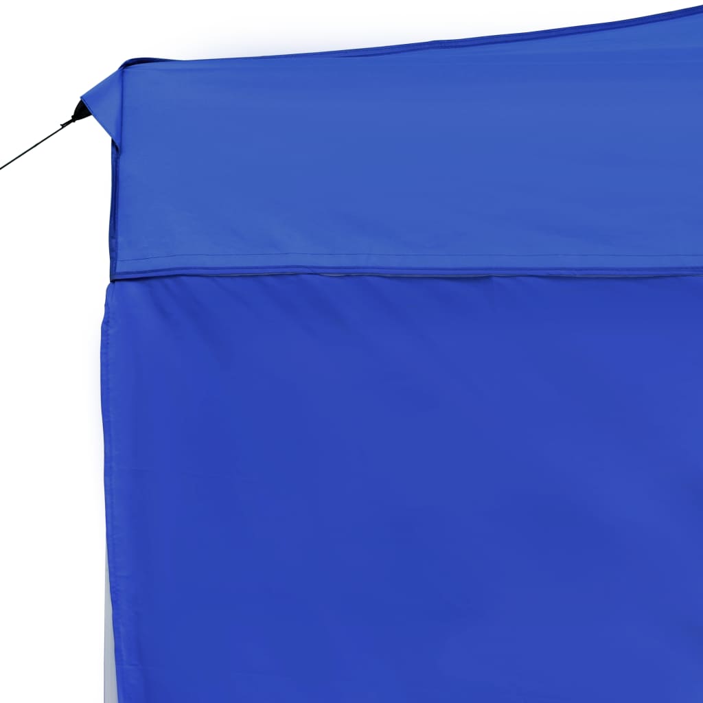 Partytent Inklapbaar Met Wanden 4,5X3 M Aluminium Blauw 4.5 x 3 m